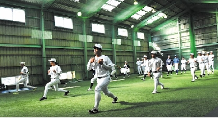 野球部合宿風景